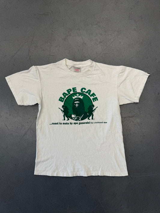 90'S BAPE CAFE ...ROAST TO MATE BY APE GENERALS! TEE (ONEITA TAG)