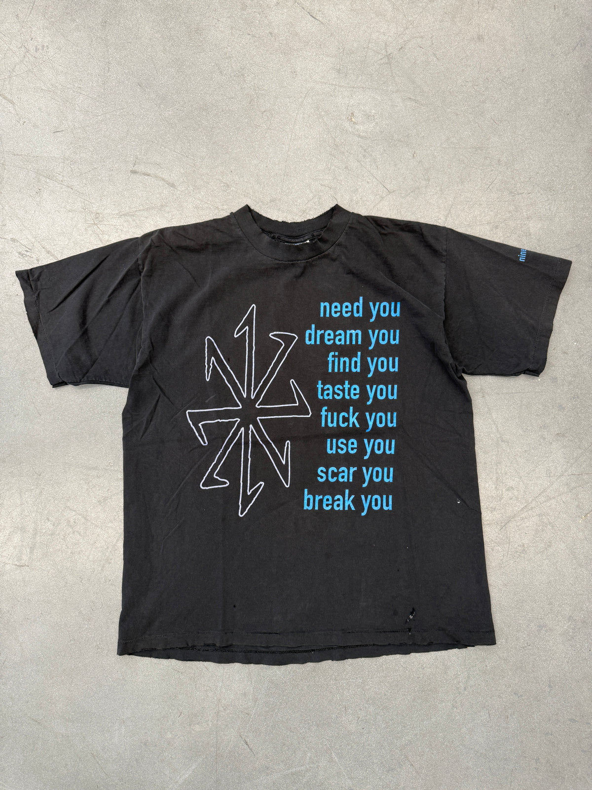 1995 NINE INCH NAILS ERASER TEE (ALL SPORT TAG)