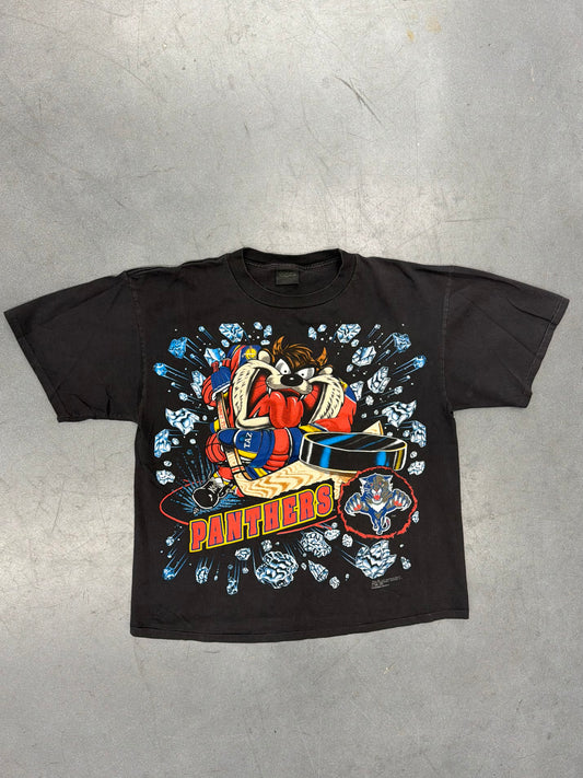 1993 FLORIDA PANTHERS TAZ BREAKING ICE TEE (CHANGE'S TAG)