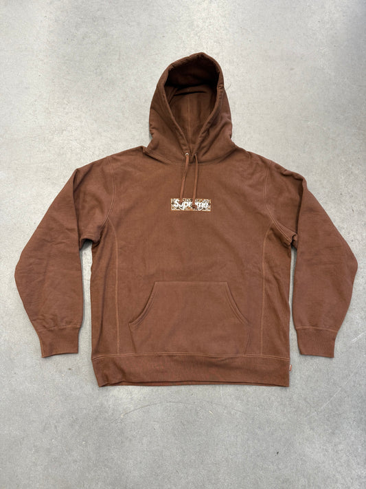 FW19 SUPREME BANDANA BOX LOGO HOODIE - BROWN (XL)