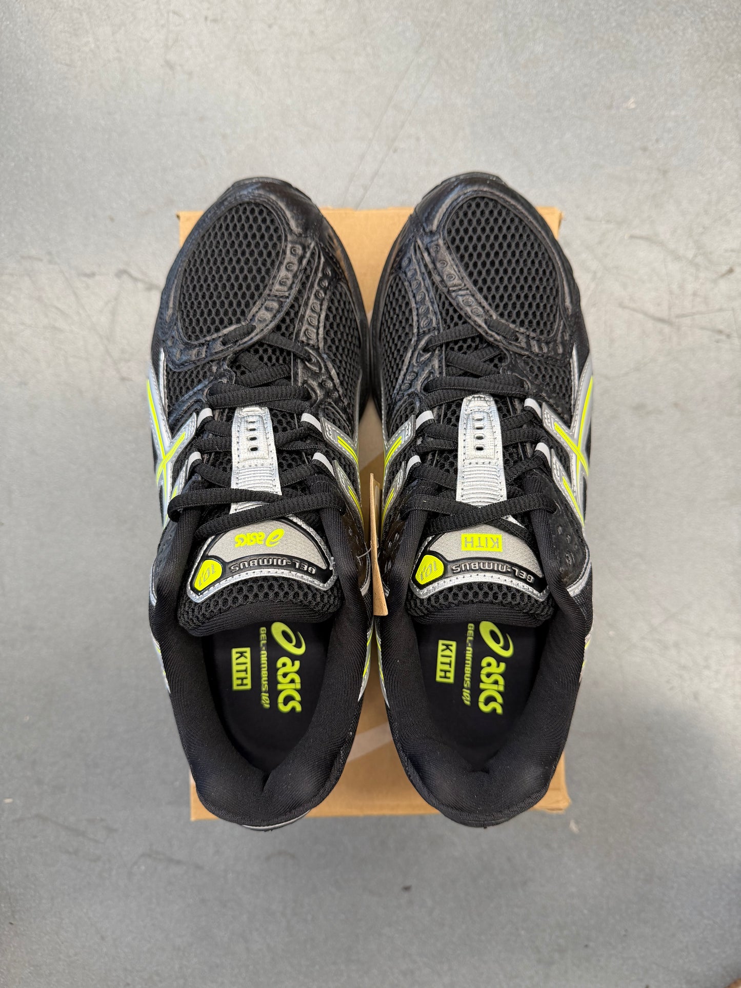 2025 ASICS GEL-NIMBUS 10.1 KITH BLACK PURE SILVER (W/BOX)