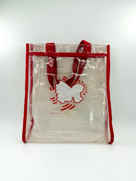 2007 VINTAGE KEITH HARING ESTATE UNIQLO BEACH TOTE BAG + MAT (RED)