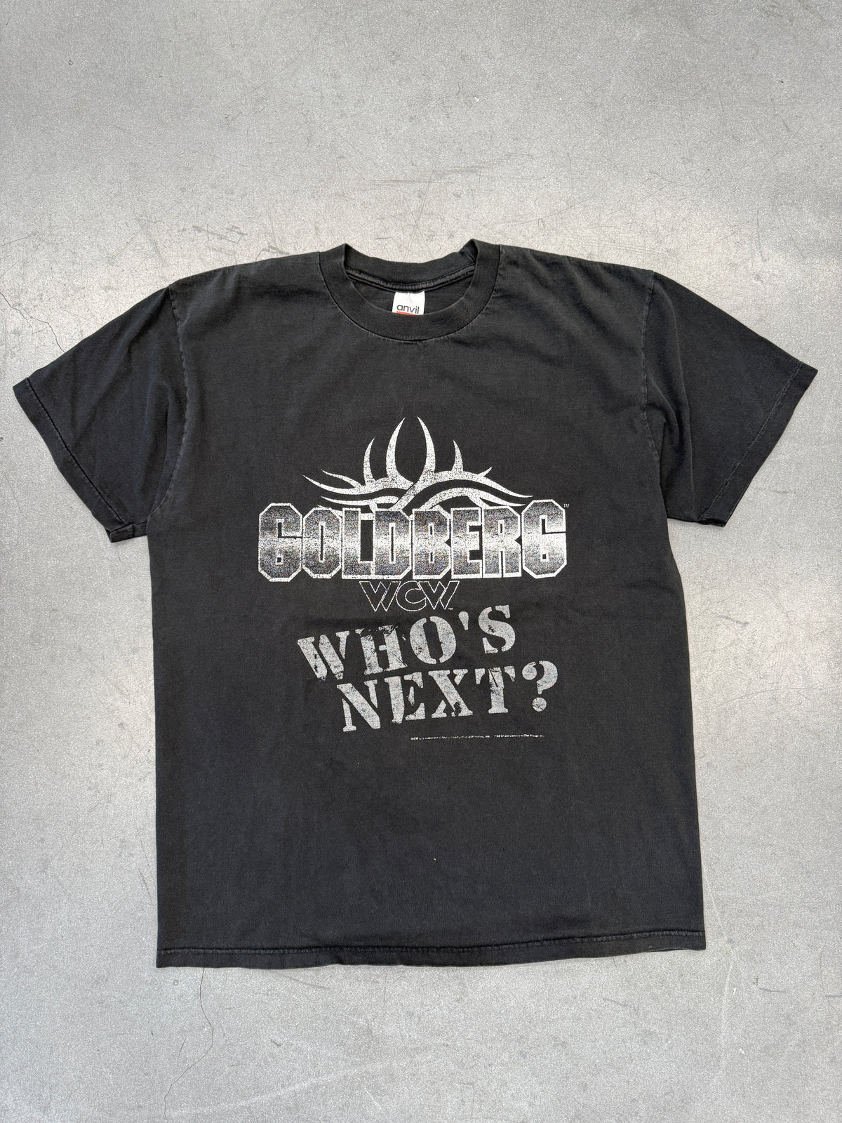 1998 WCW GOLDBERG WHO'S NEXT? TEE (ANVIL TAG)