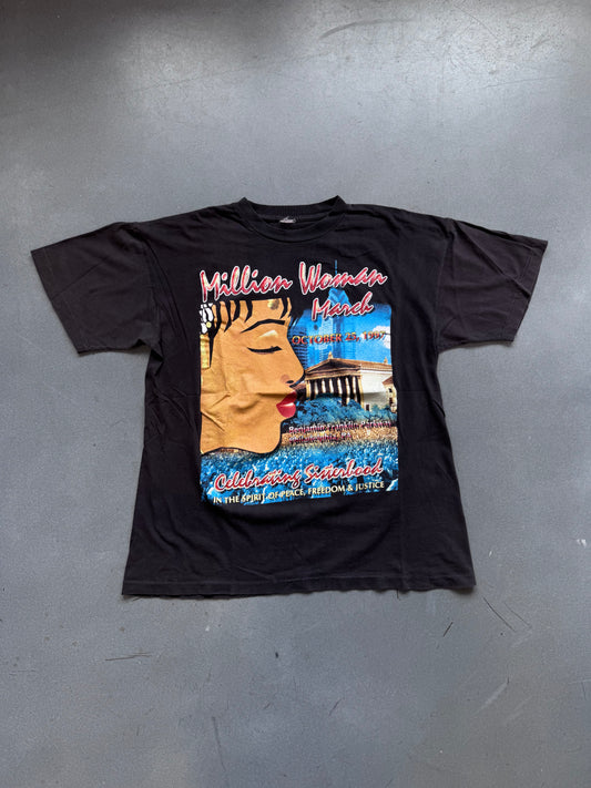 1997 MILLION WOMAN MARCH "CELEBRATING SISTERHOOD" TEE (FADED TAG)