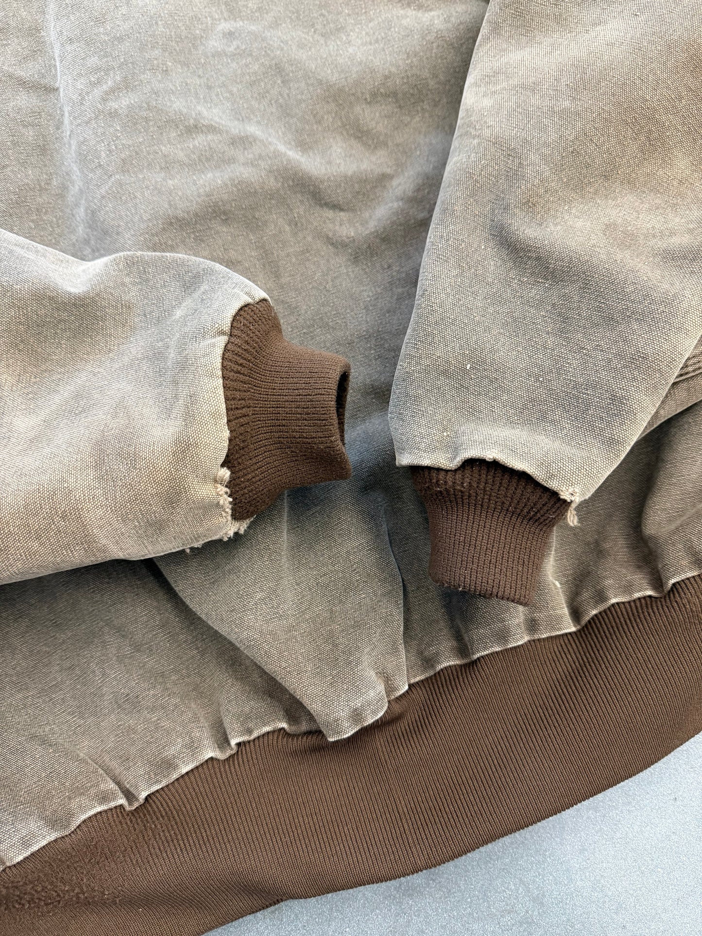 80'S CARHARTT INSULATED CANVAS HOODIE - GREEN (J06CHT 2XL)