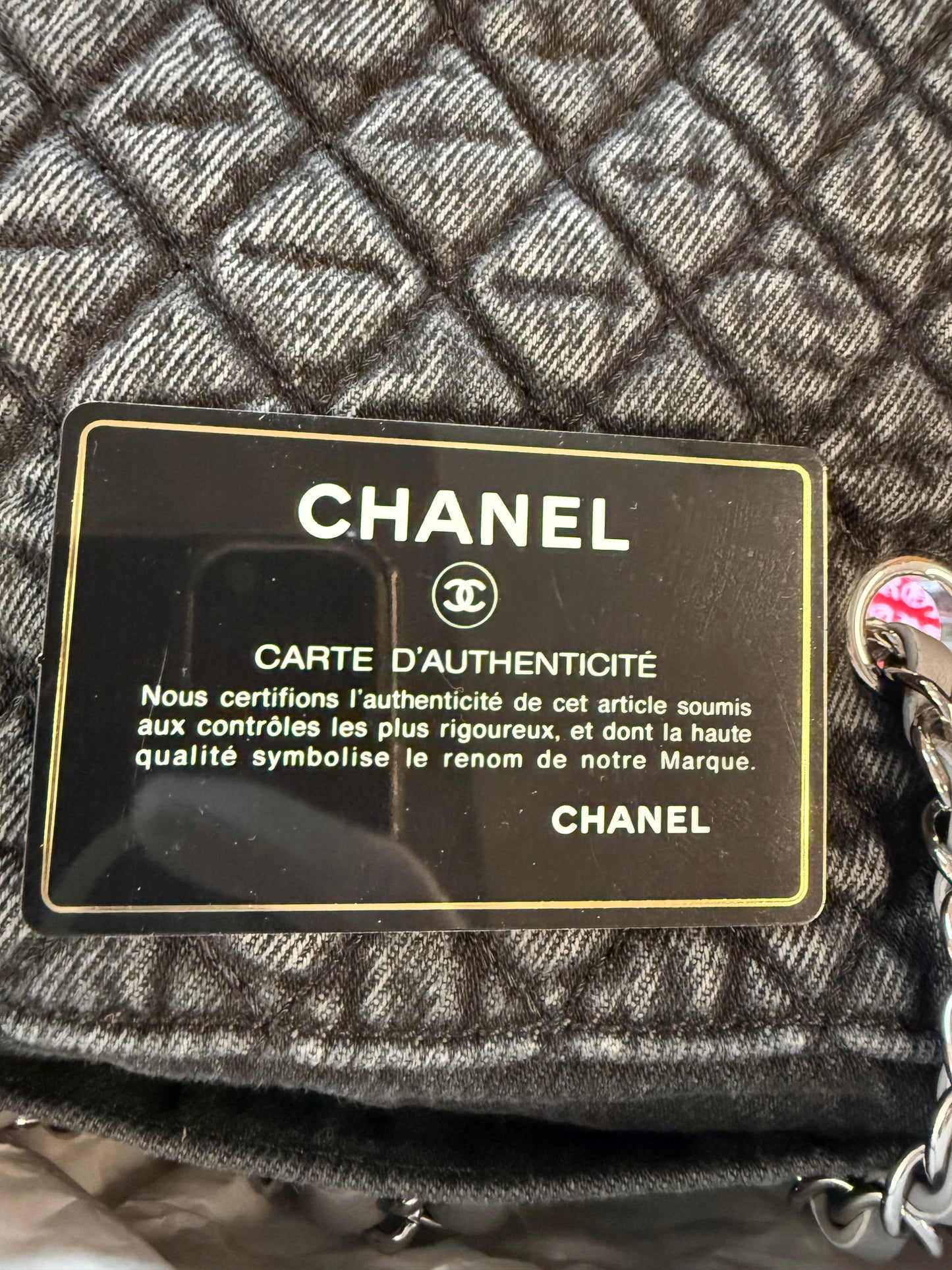 CHANEL DENIMPRESSIONS SMALL FLAP BAG - BLACK (NEW WITH DUSTBAG) (TANIA)