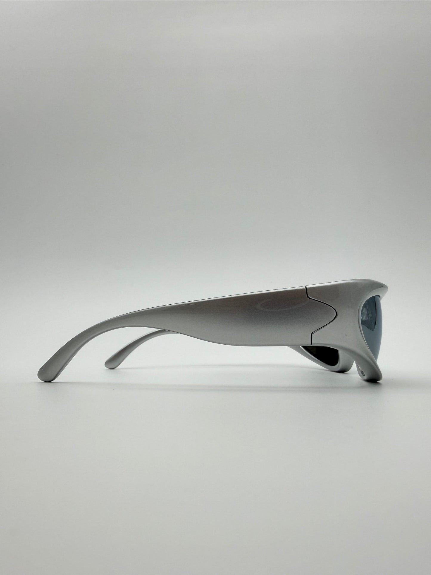BALENCIAGA BB0157S SILVER SPORT SUNGLASSES (W/O CASE)