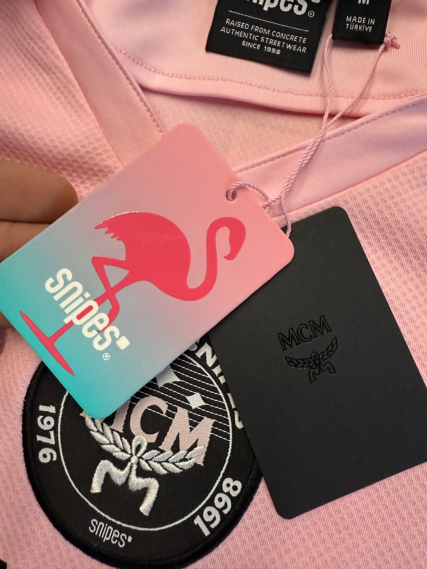 SNIPES X MCM SOCCER JERSEY - PINK (M) (NEW)