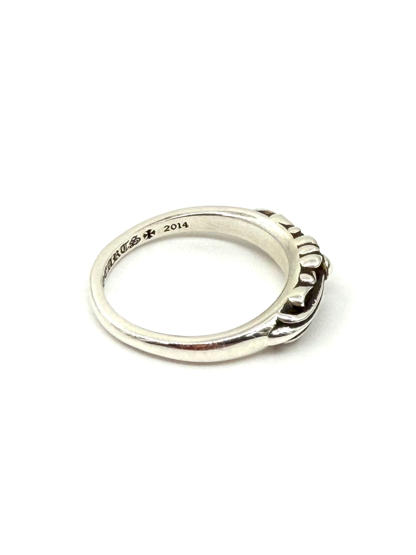 CHROME HEARTS BABY CLASSIC FLORAL SILVER RING