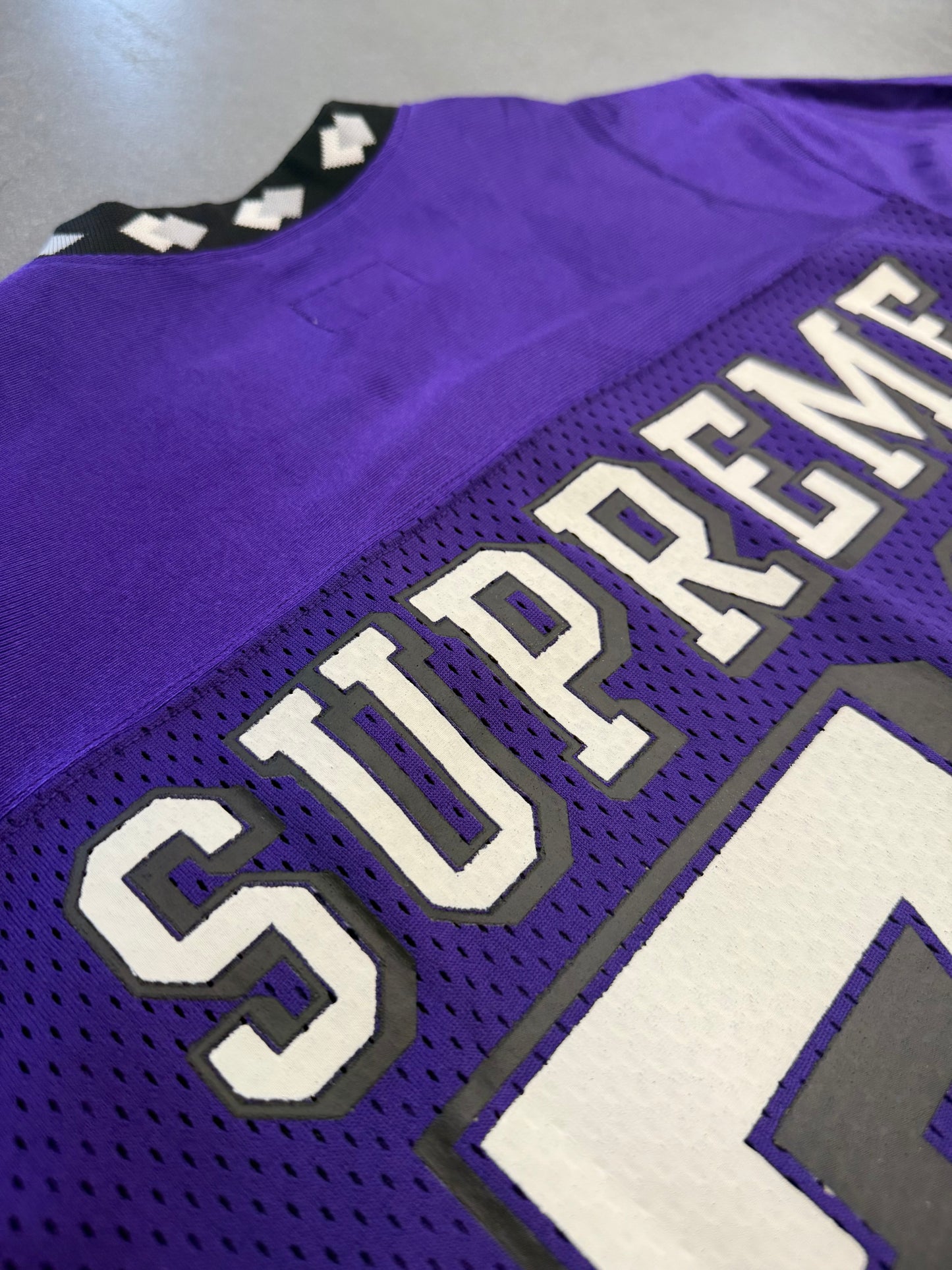 FW13 SUPREME DIAMOND RIB FRIEND OR FOE FOOTBALL JERSEY PURPLE