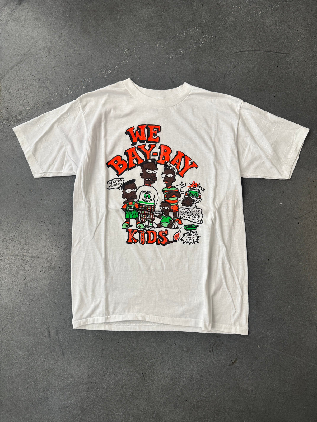 WE BAY-BAY KIDS SIMPSONS ROBIN HARRIS BOOTLEG TEE (U.S.A. TAG)