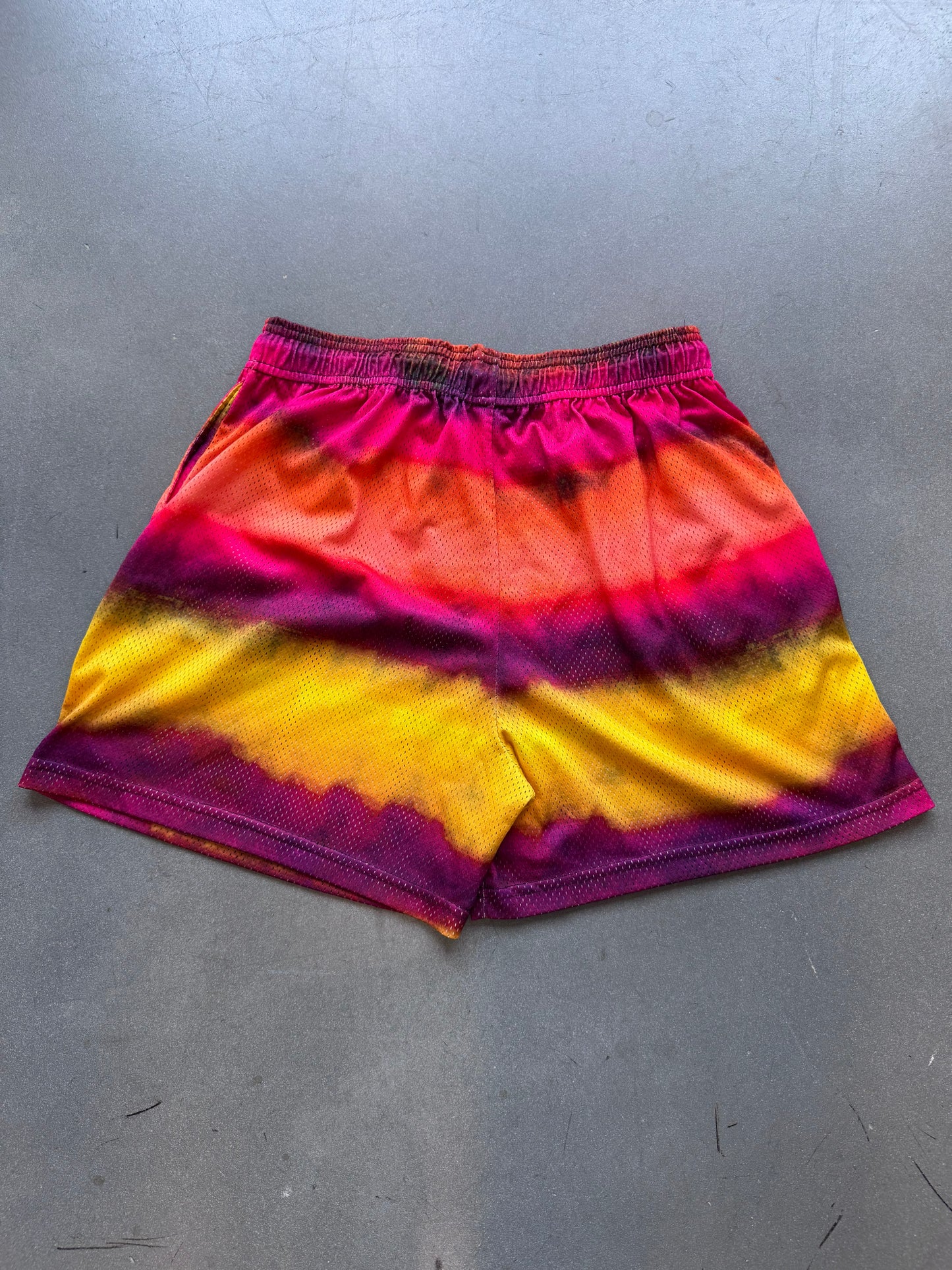 ERIC EMANUEL EE PURPLE/YELLOW/ORANGE STRIPE SHORTS