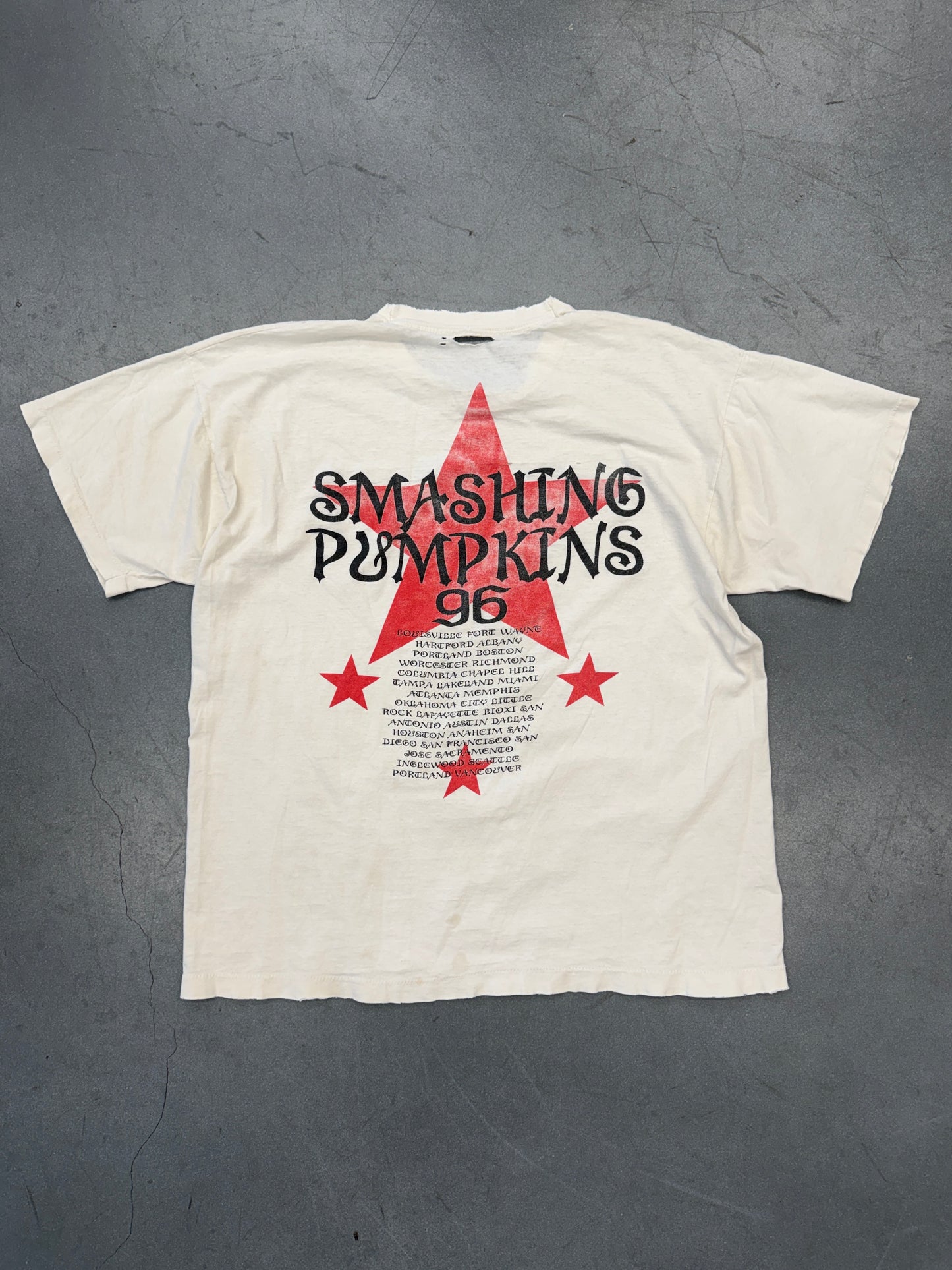 1996 SMASHING PUMPKINS ZERO PARKING LOT BOOTLEG TEE (PULLED TAG)