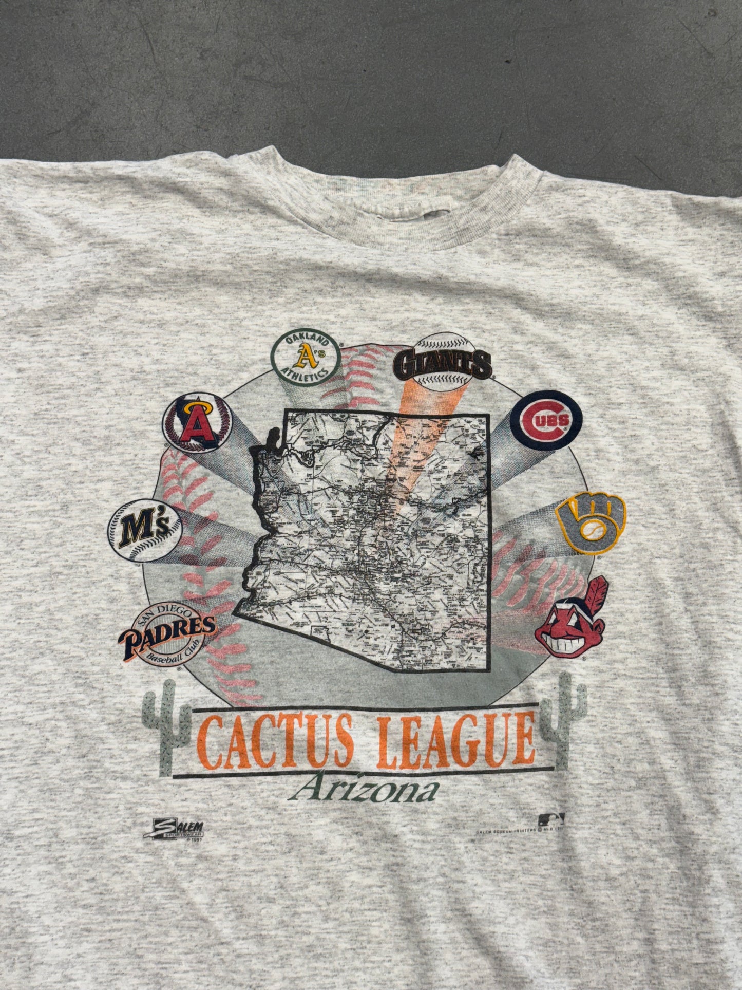 1991 SALEM SPORTWEAR CACTUS LEAGUE ARIZONA TEE (SALEM TAG)