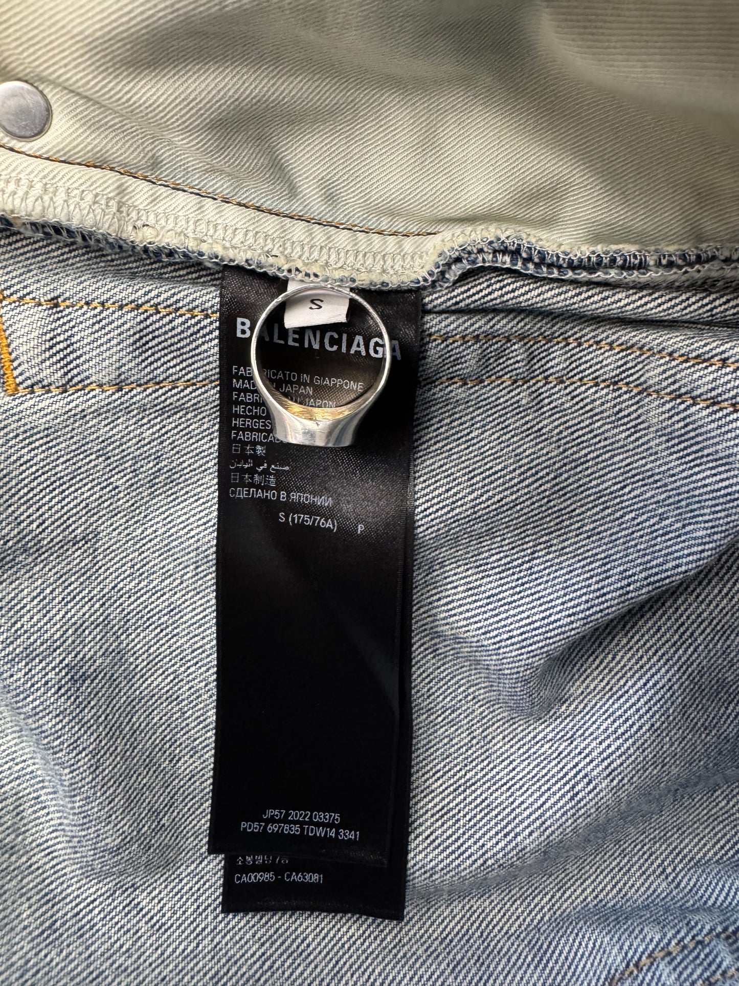 BALENCIAGA SKATER WIDE-LEG DISTRESSED DENIM SHORTS