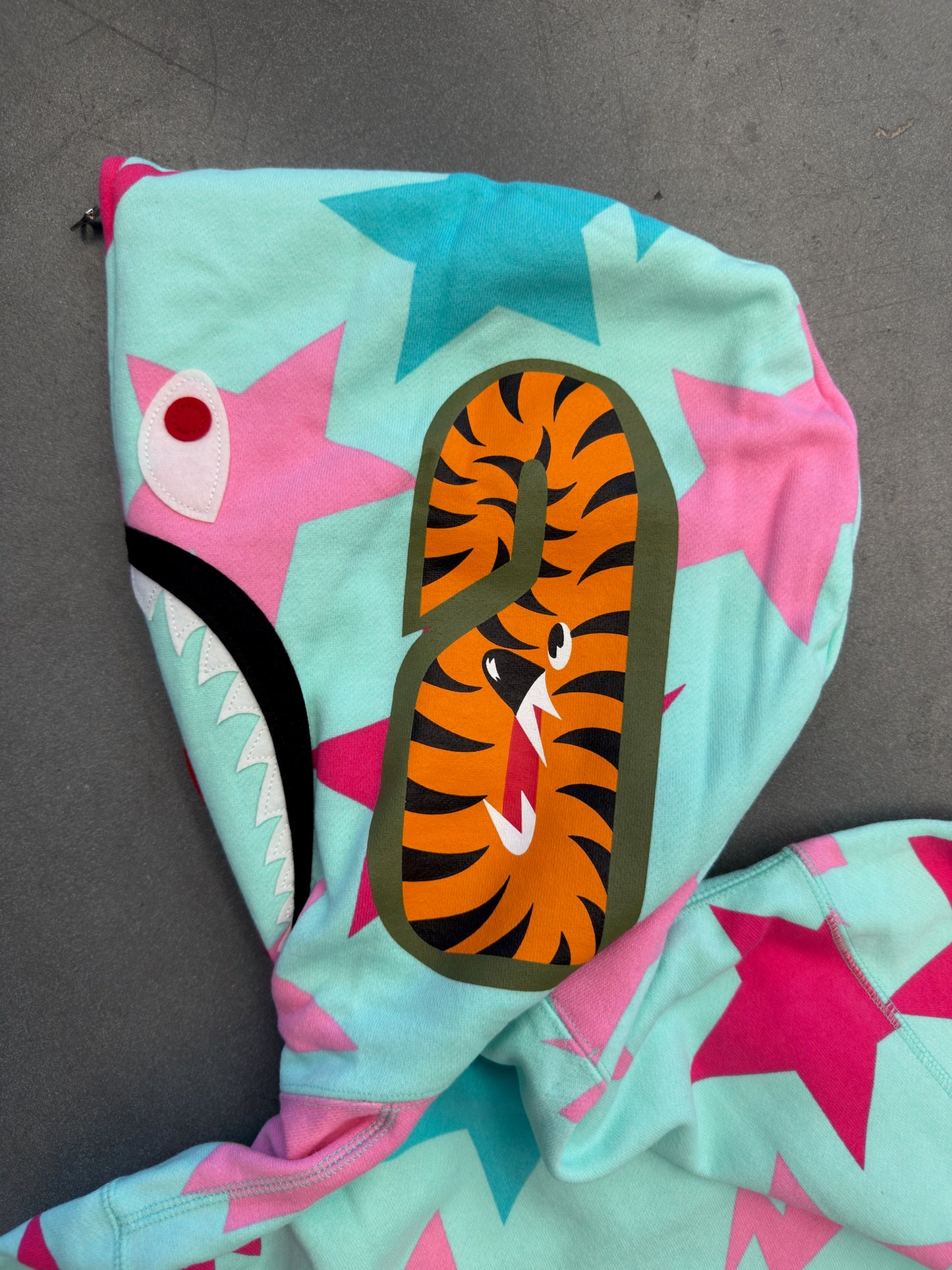 BAPE MIAMI STORE BAPE STA PRINT FULL-ZIP SHARK HOODIE
