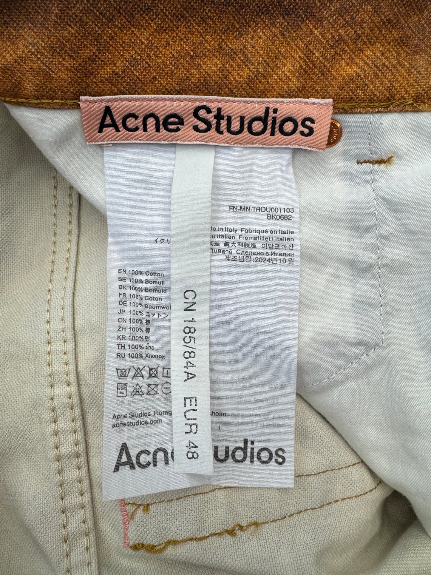 SS25 ACNE STUDIOS TLO STACKED BELTS 2006M LOOSE FIT JEANS