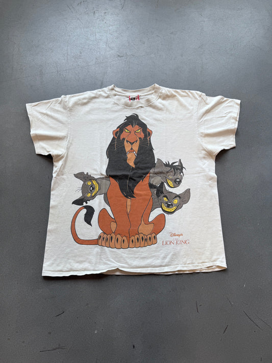 90'S THE LION KING SCAR IM SURROUNDED BY IDIOTS DISTRESSED TEE (DISNEY DESIGNS TAG)