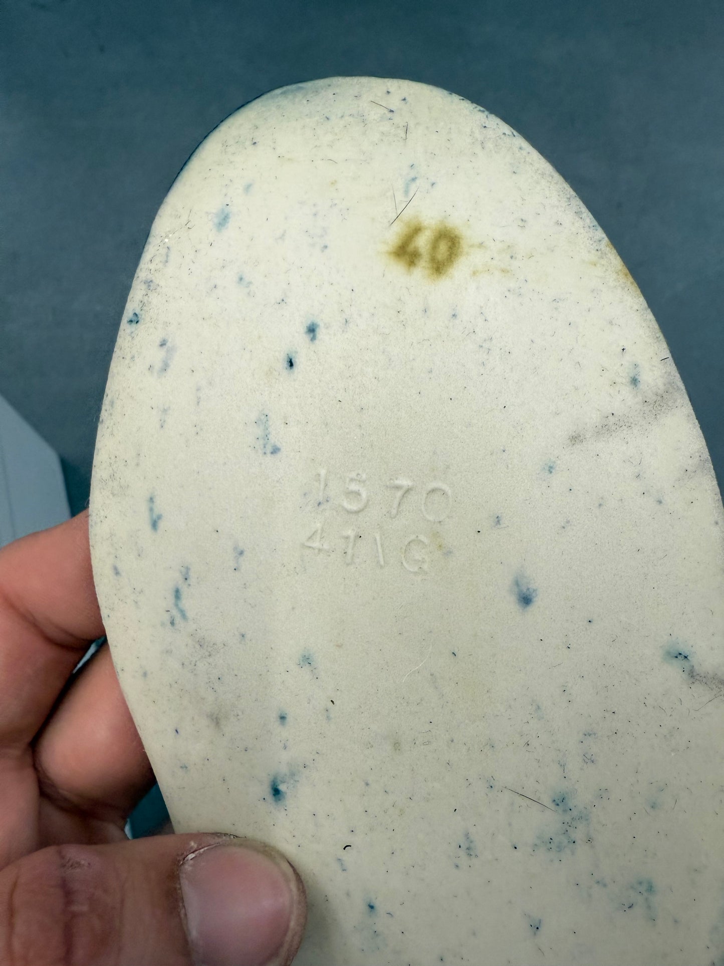 SIZE 41 MAISON MARGIELA REPLICA SNEAKER - NAVY BLUE (PRE-OWNED WITH BOX)