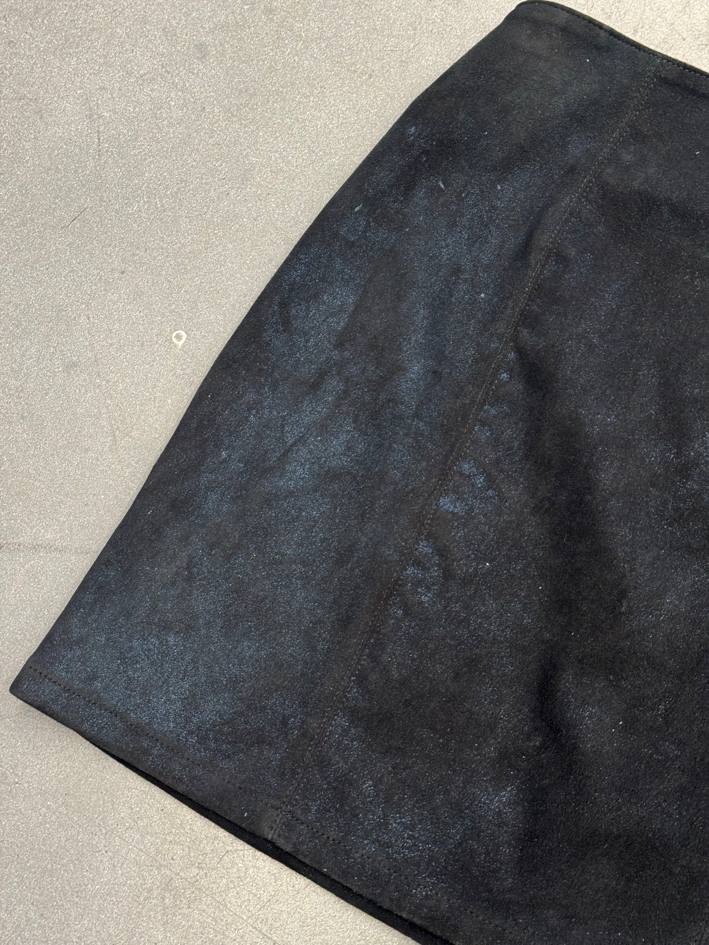 CHROME HEARTS SUEDE MINI SKIRT