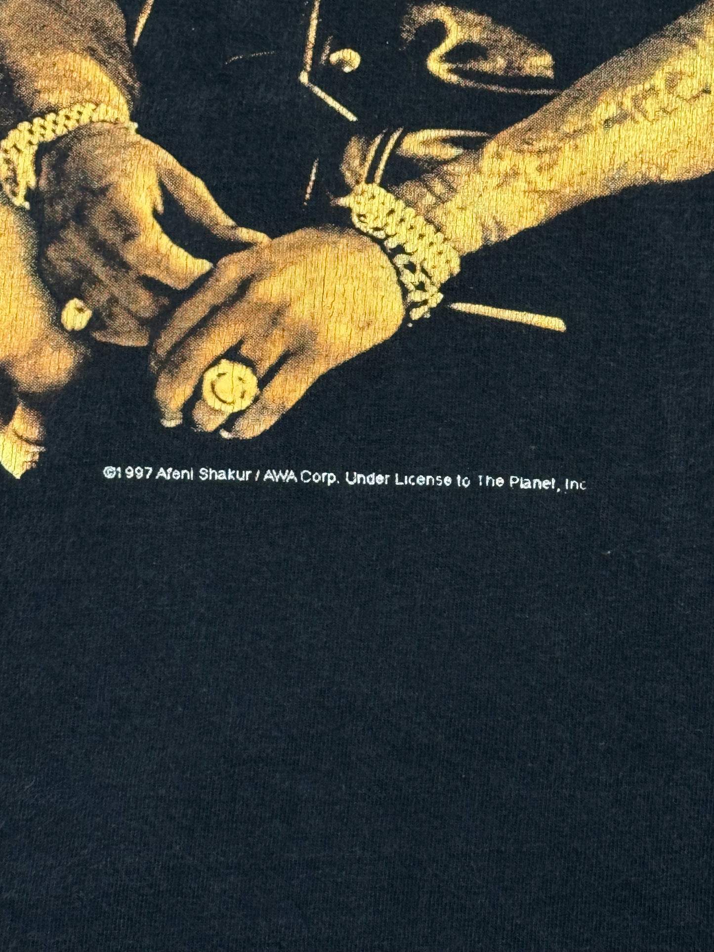 1997 AFENI SHAKUR TUPAC "STOP THE VIOLENCE" TEE (JERZEES TAG)