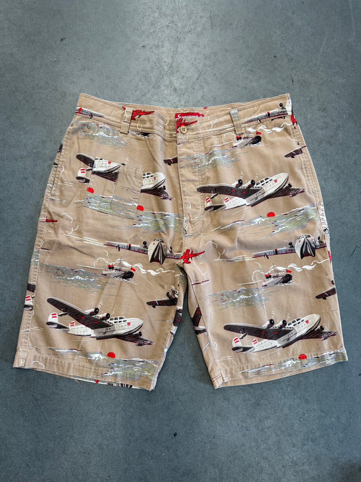 SS08 SUPREME AIRPLANE SHORTS - KHAKI (36)