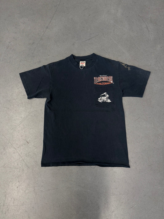 1999 IRON HORSE SALOON BIKE WEEK ORMOND BEACH, FL TRAIN POCKET TEE (ANVIL TAG)