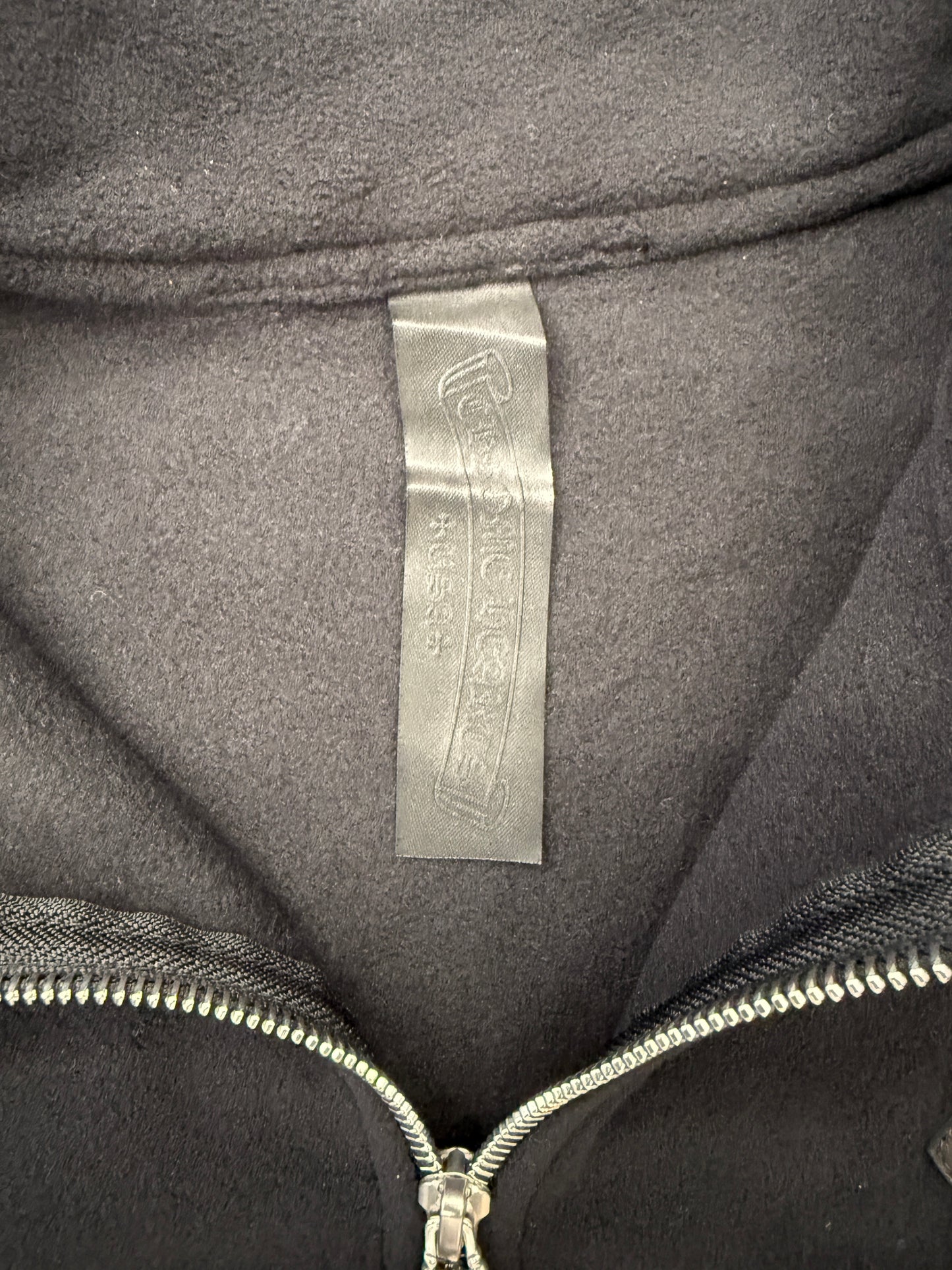 CHROME HEARTS 'TARDY SWEEP' Y NOT POLAR FLEECE QUARTER ZIP SWEATER
