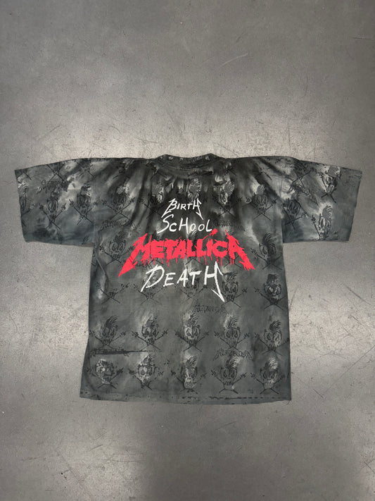 90'S METALLICA "BIRTH SCHOOL METALLICA DEATH" AOP TEE (CRYSTAL RAIN TEE)