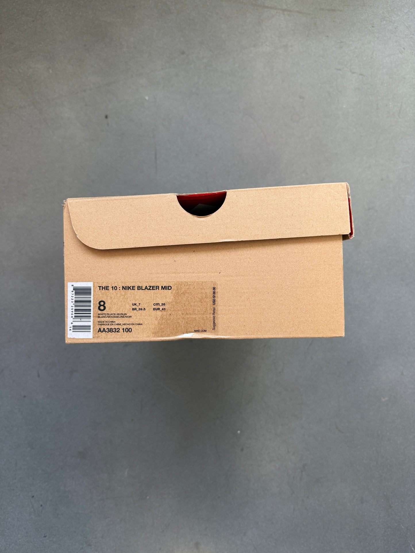 2017 NIKE OFF-WHITE THE 10: NIKE BLAZER MID (SIGNED BY VIRGIL ABLOH)