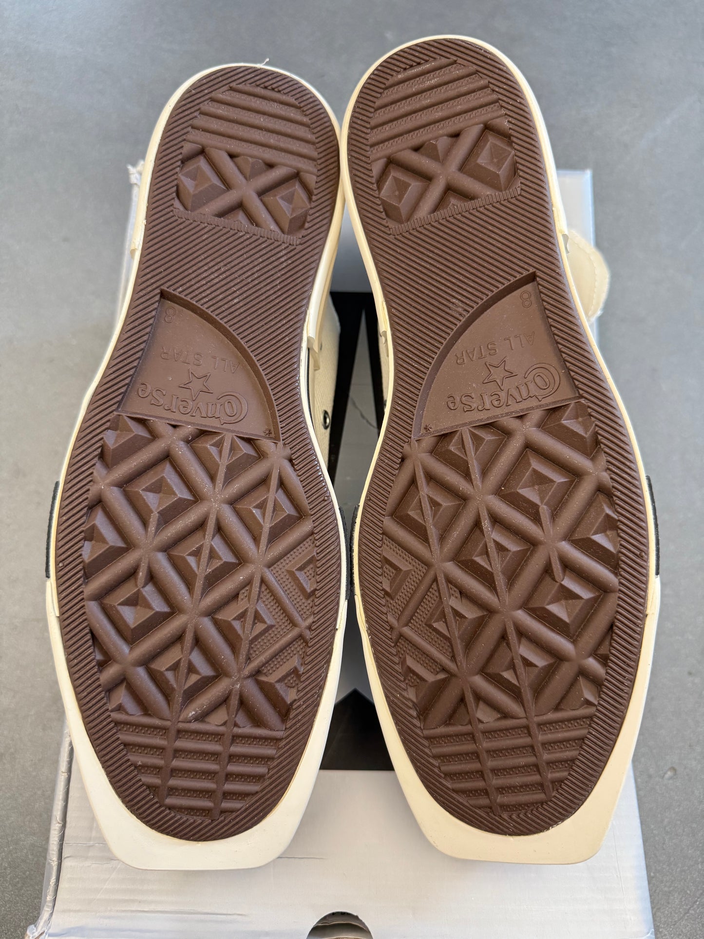 2021 SIZE 8 CONVERSE TURBODRK CHUCK TAYLOR ALL STAR 70 OX RICK OWENS DRKSHDW LOW WHITE (WITH BOX)