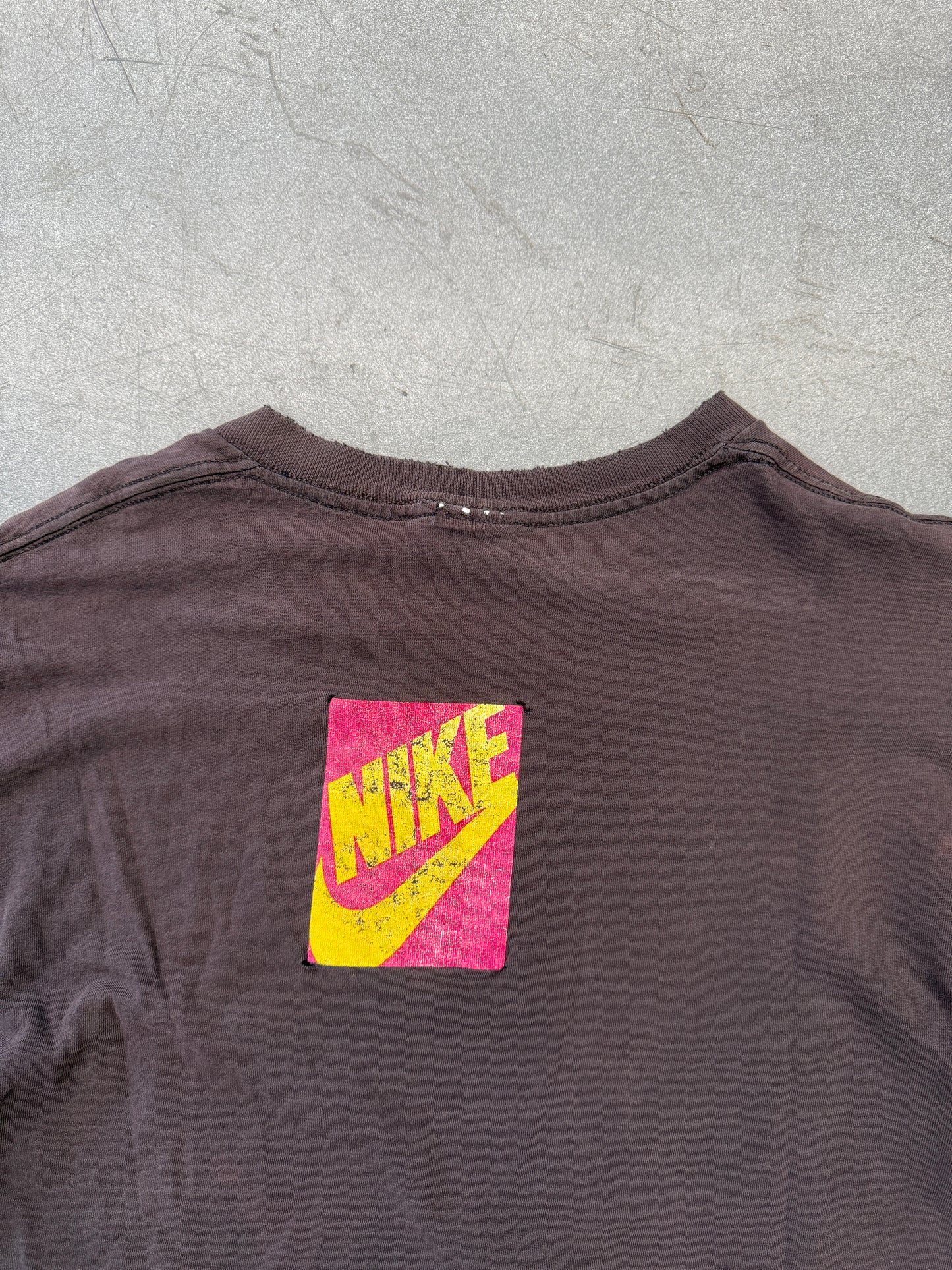 90S JORDAN HALF TONE YELLOW MONTAGE TEE (GREY/RED NIKE TAG)