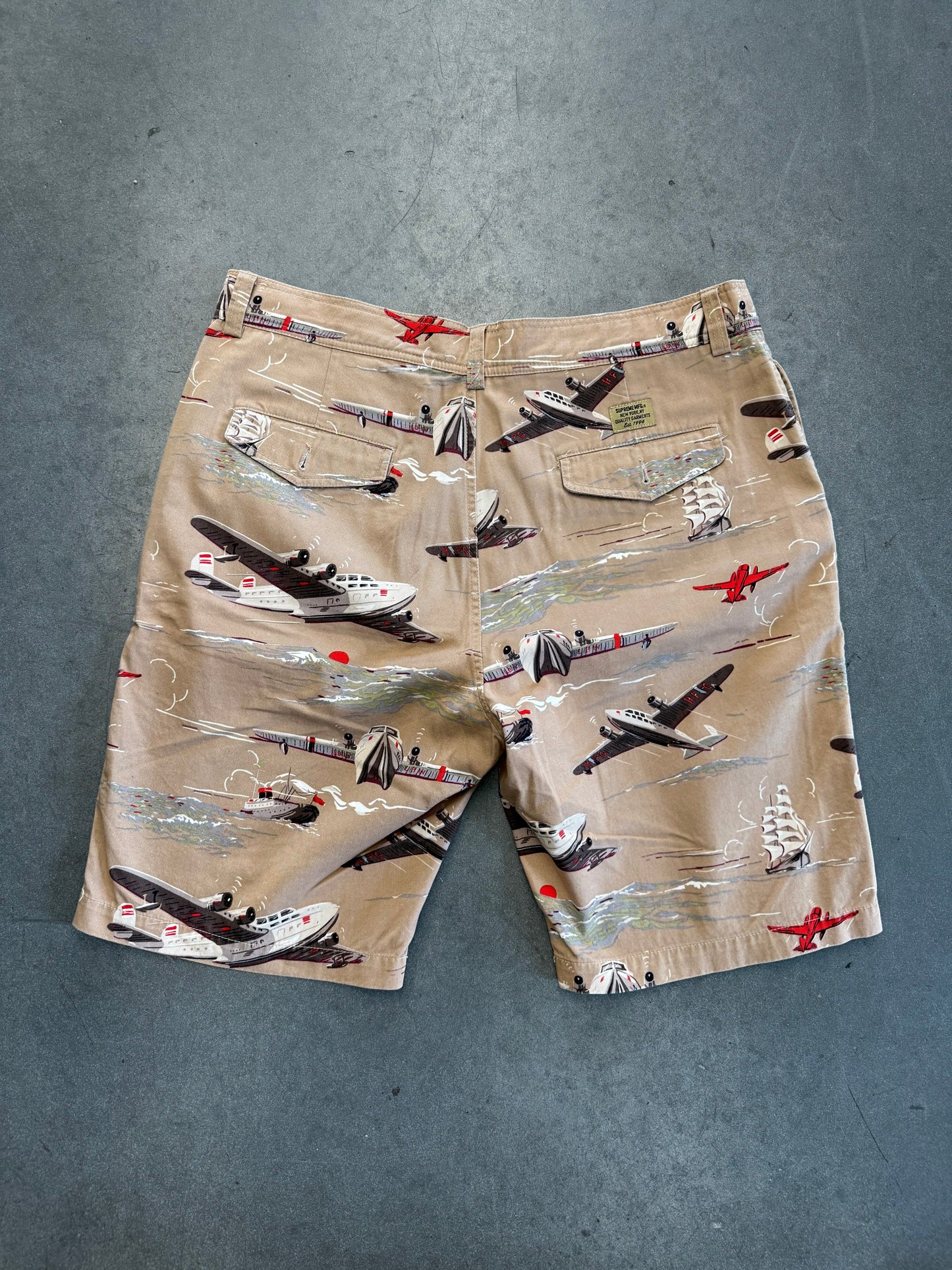 SS08 SUPREME AIRPLANE SHORTS - KHAKI (36)