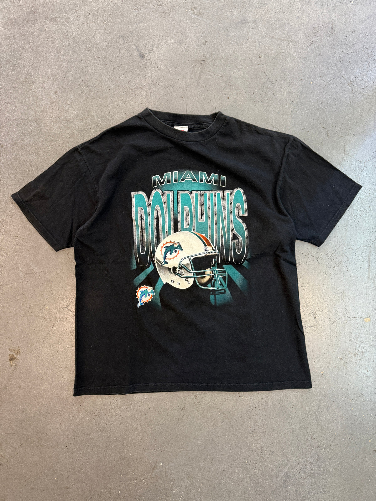 '90S MIAMI DOLPHINS HELMET SHADOW TEE (TRUE FAN TAG)
