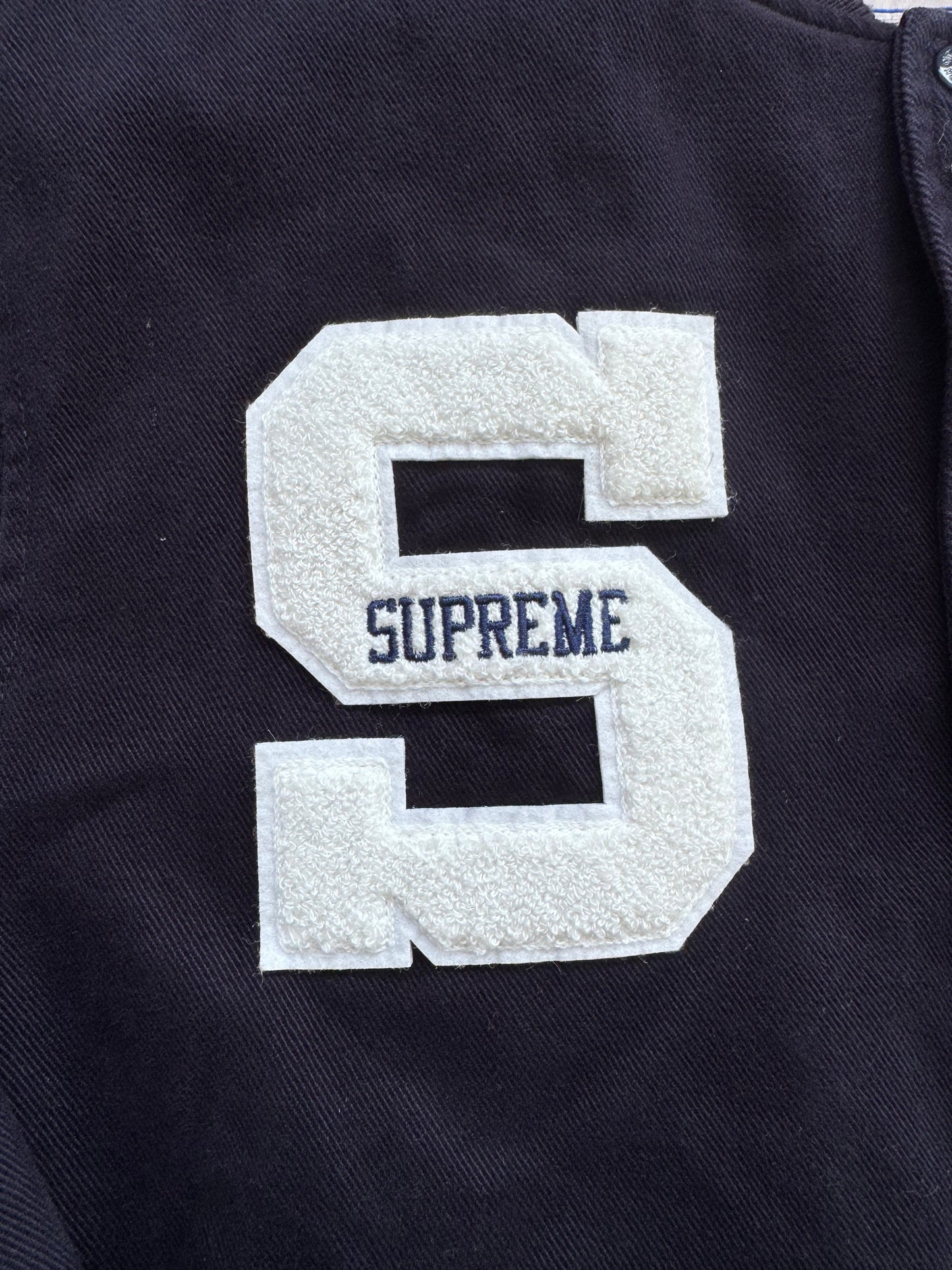 SS20 SUPREME NEW ERA MLB VARSITY JACKET - NAVY (L)