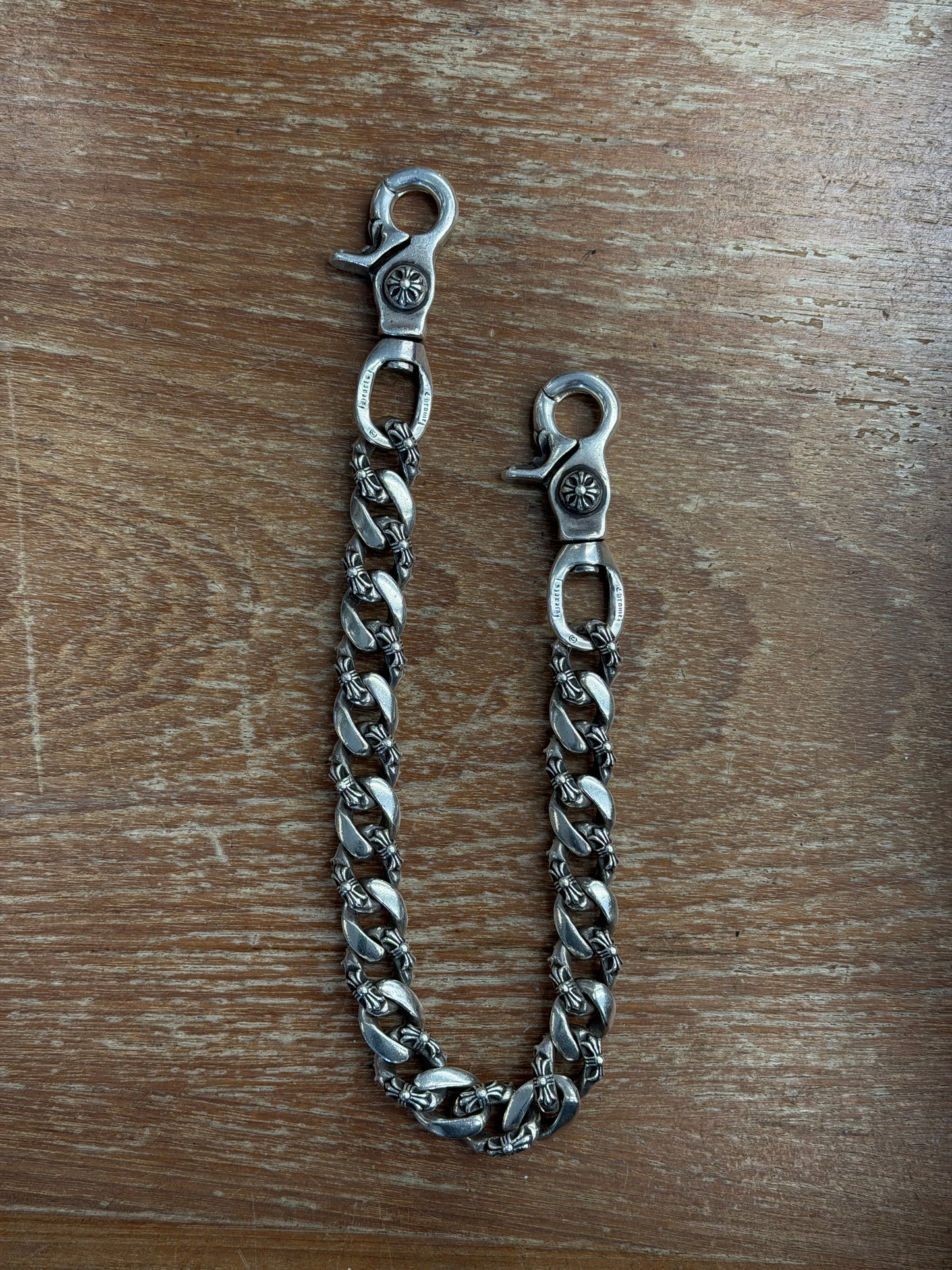 CHROME HEARTS EXTRA FANCY SILVER WALLET CHAIN (16 INCH)