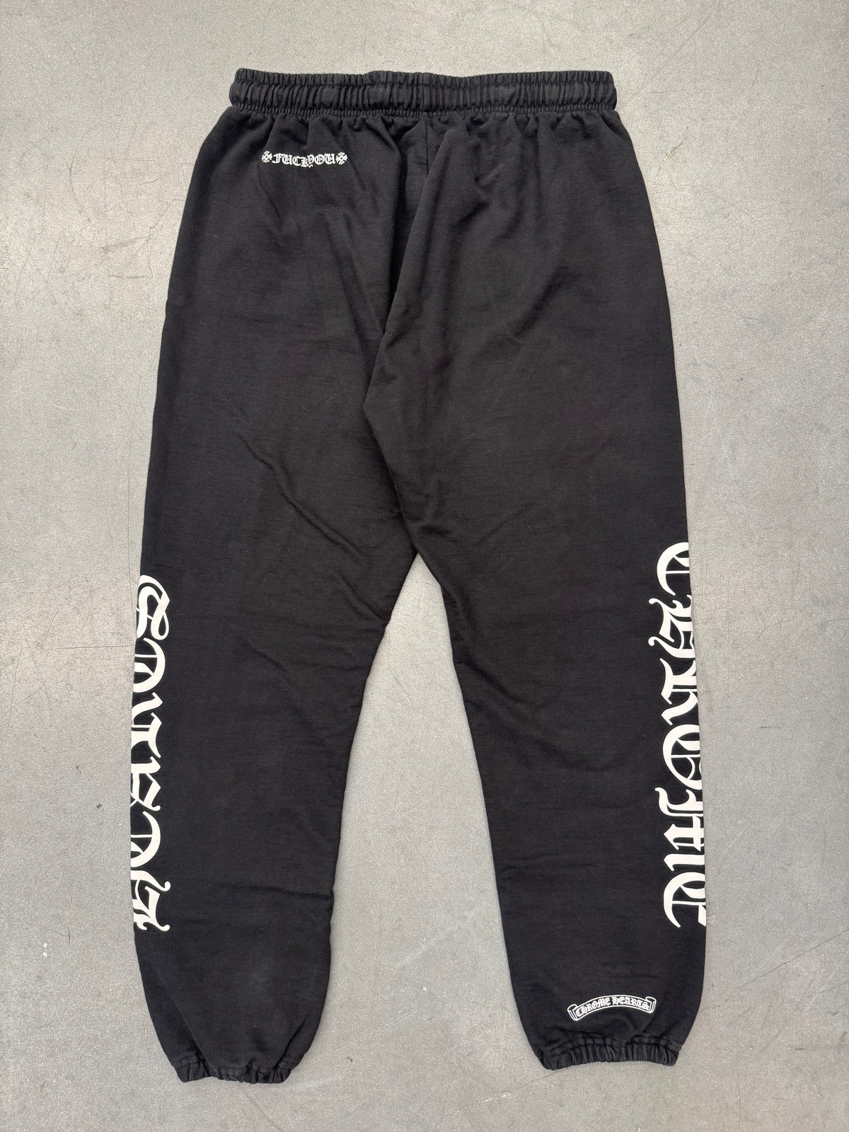 CHROME HEARTS HORSESHOE LOGO SWEATPANTS - BLACK/WHITE