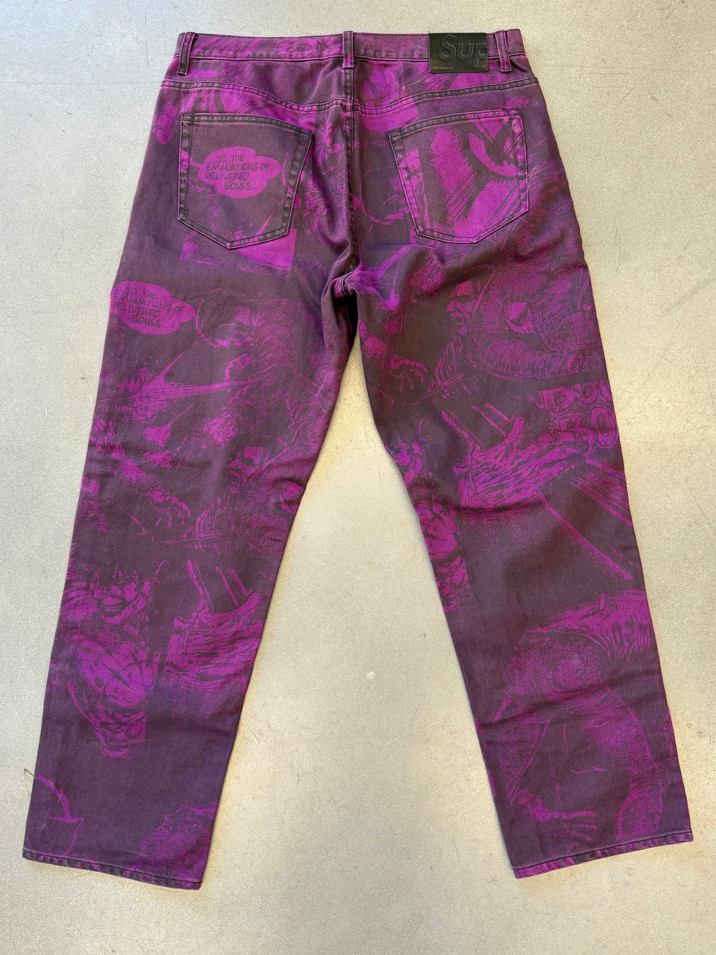 FW21 SUPREME THE CROW REGULAR JEANS PURPLE