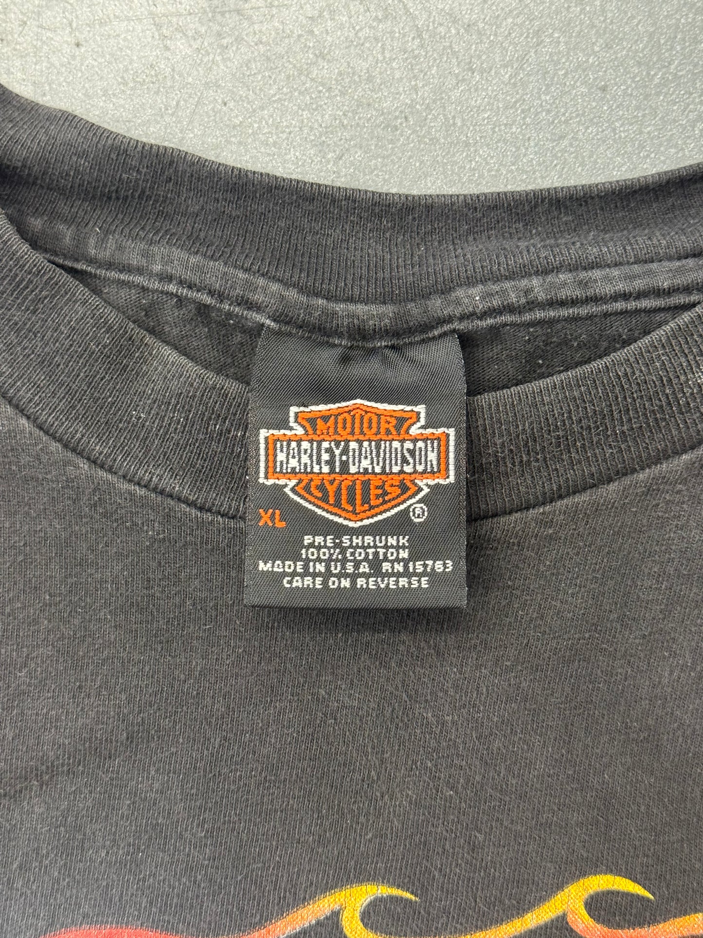 1998 HARLEY-DAVIDSON EAGLE FLAME MCKINNEY LAWTON, OK LONGSLEEVE TEE (HARLEY-DAVIDSON TAG)