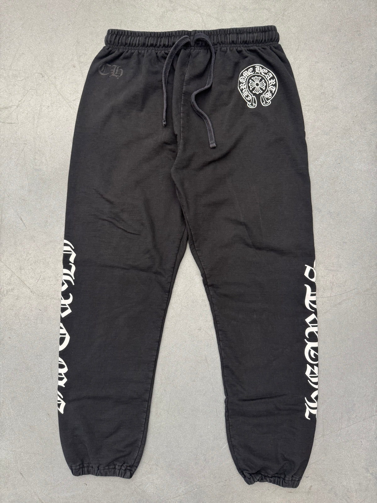 CHROME HEARTS HORSESHOE LOGO SWEATPANTS - BLACK/WHITE