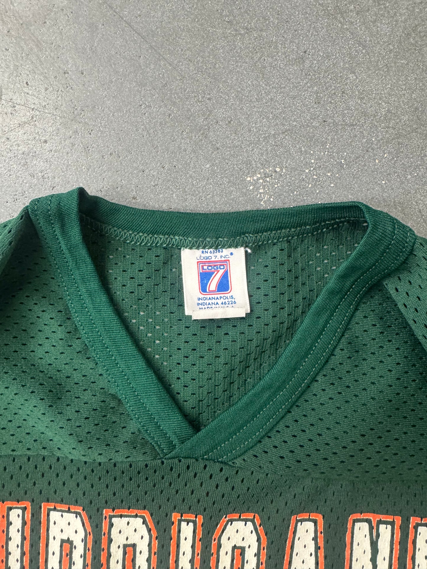 90S UNIVERSITY OF MIAMI HURRICANES MESH # 1 JERSEY (LOGO 7 TAG)