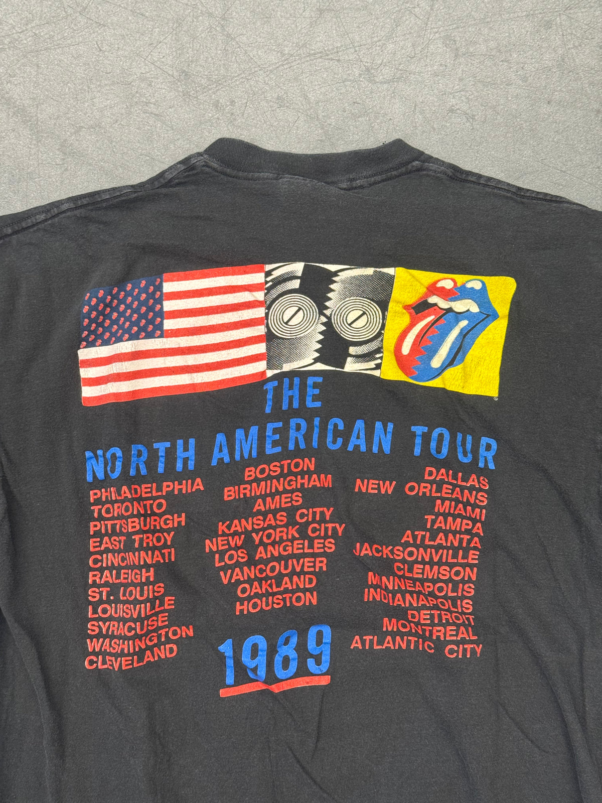 1989 ROLLING STONES NORTH AMERICAN TOUR TEE (HANDTEX TAG)