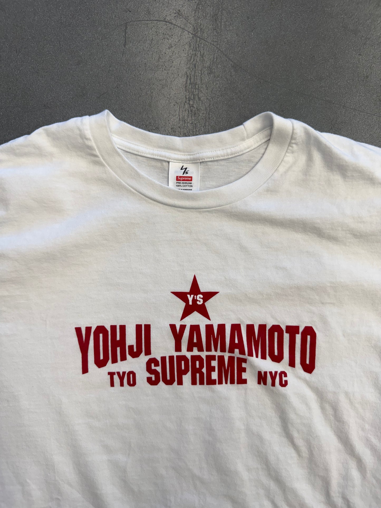 FW25 SUPREME Y'S BY YOHJI YAMAMOTO STAR TEE - WHITE