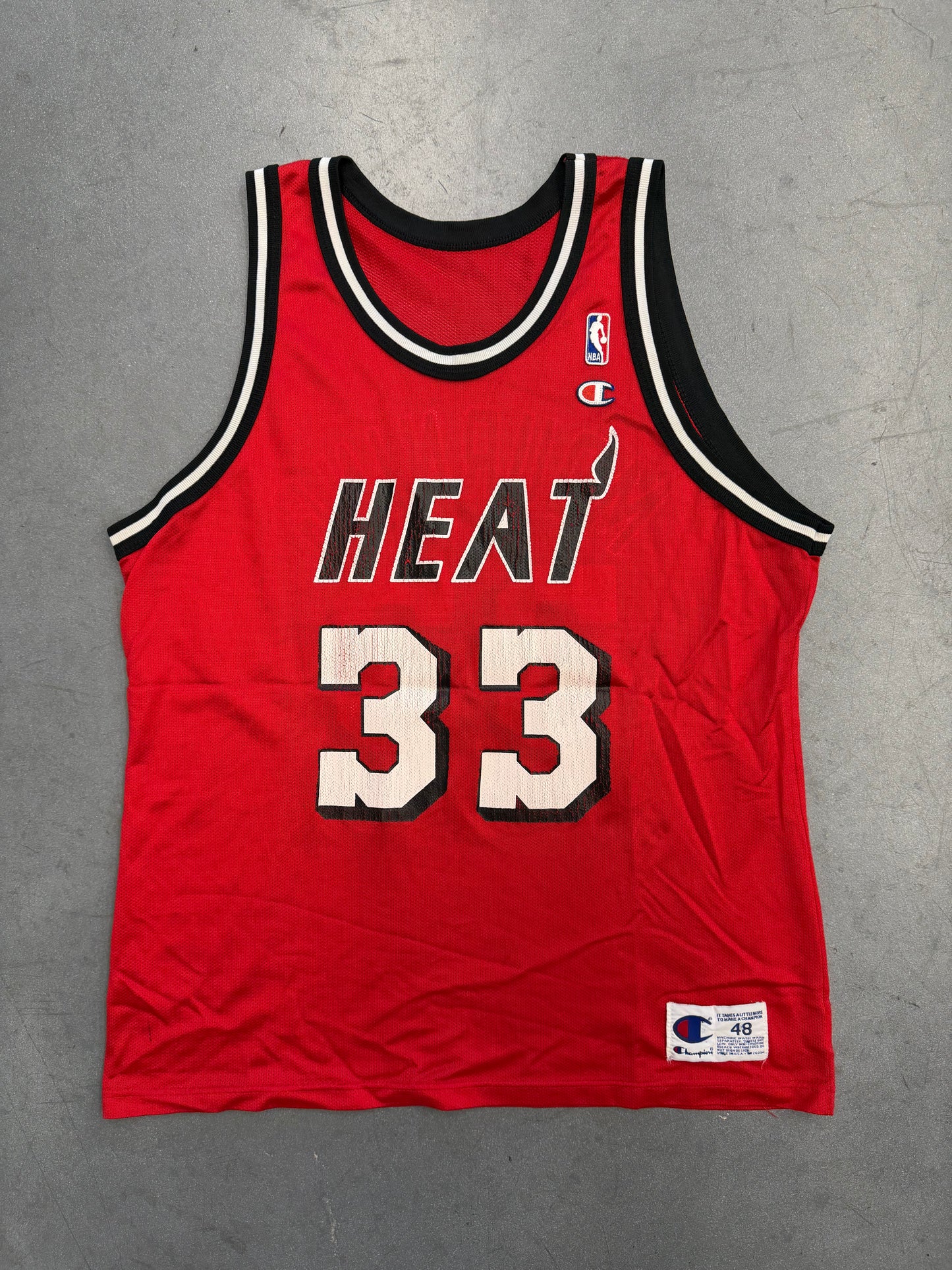 90S MIAMI HEAT NBA ALONZO MOURNING CHAMPION BASKETBALL JERSEY