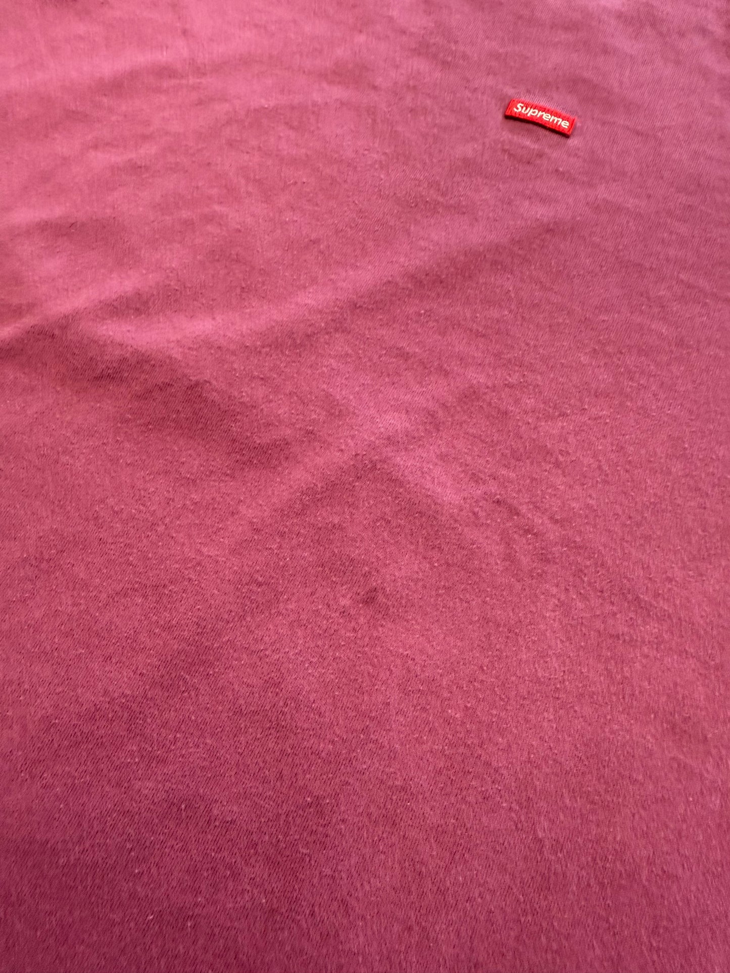 SUPREME SMALL BOX TEE - BURGUNDY