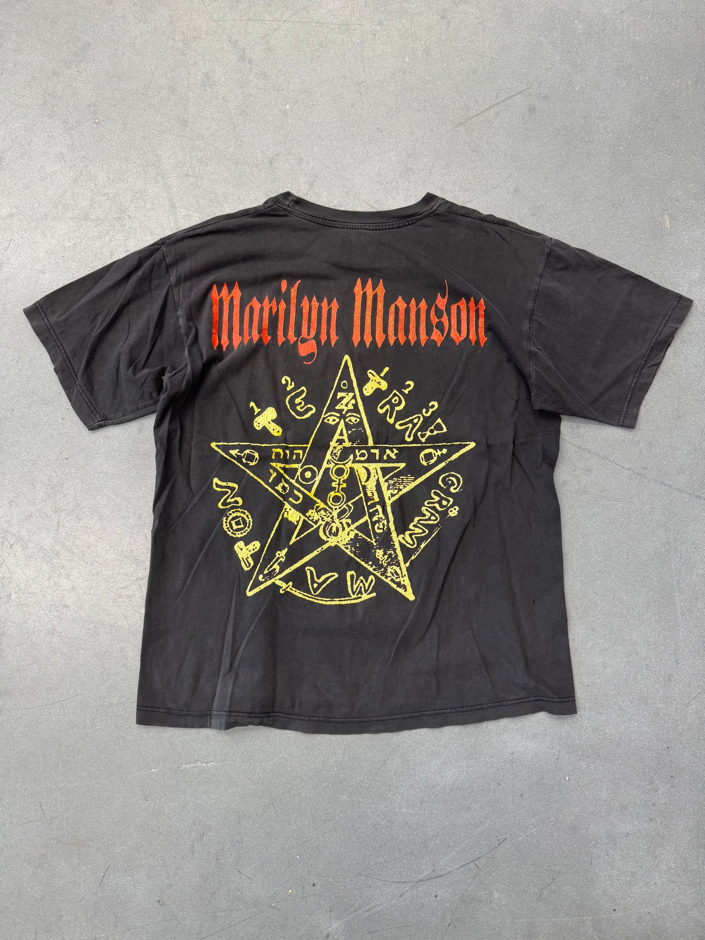 90S MARILYN MANSON ANITCHRIST SUPERSTAR BOOTLEG TEE (FADED TAG)