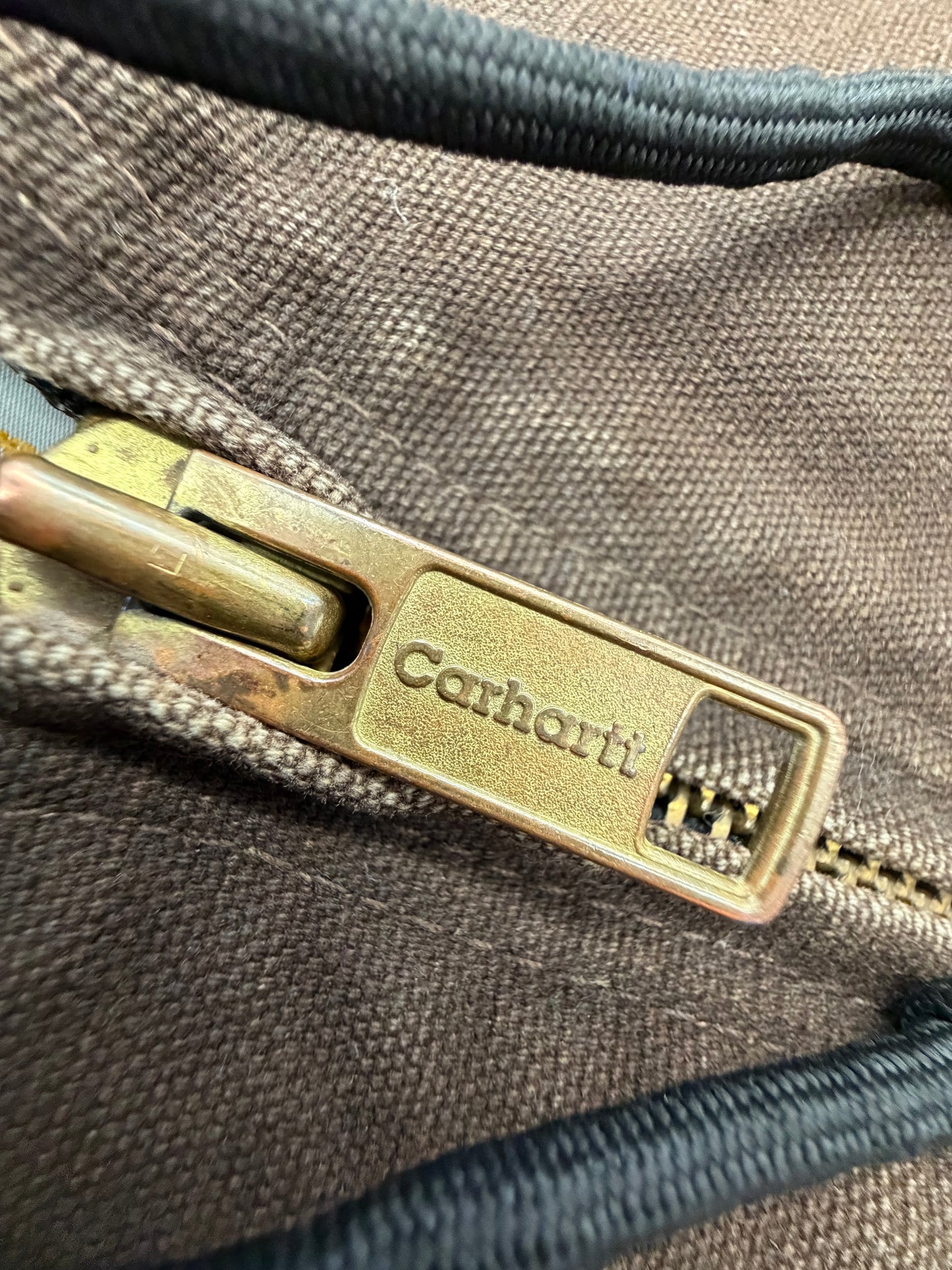 2000'S CARHARTT INSULATED CANVAS HOODIE - BROWN (J130DKB L)