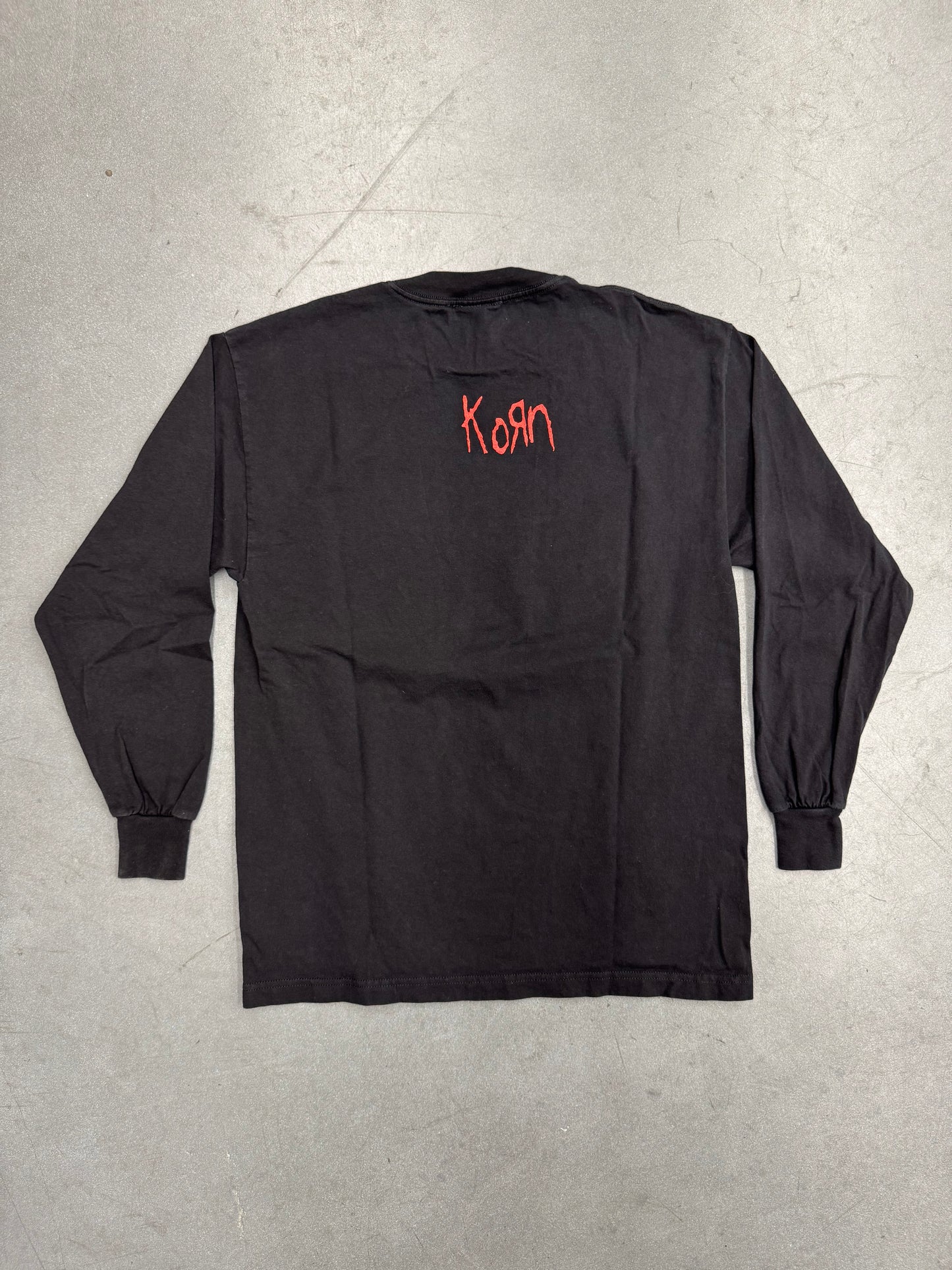 1998 KORN ANIME CARTOON LS BAND TEE (GIANT TAG)