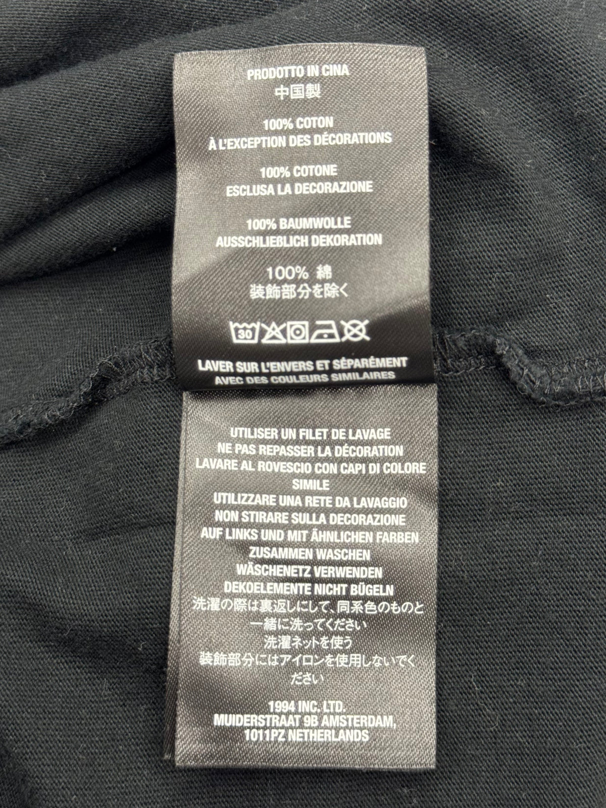 SS26 SUPREME VANSON LEATHERS LS TOP - BLACK
