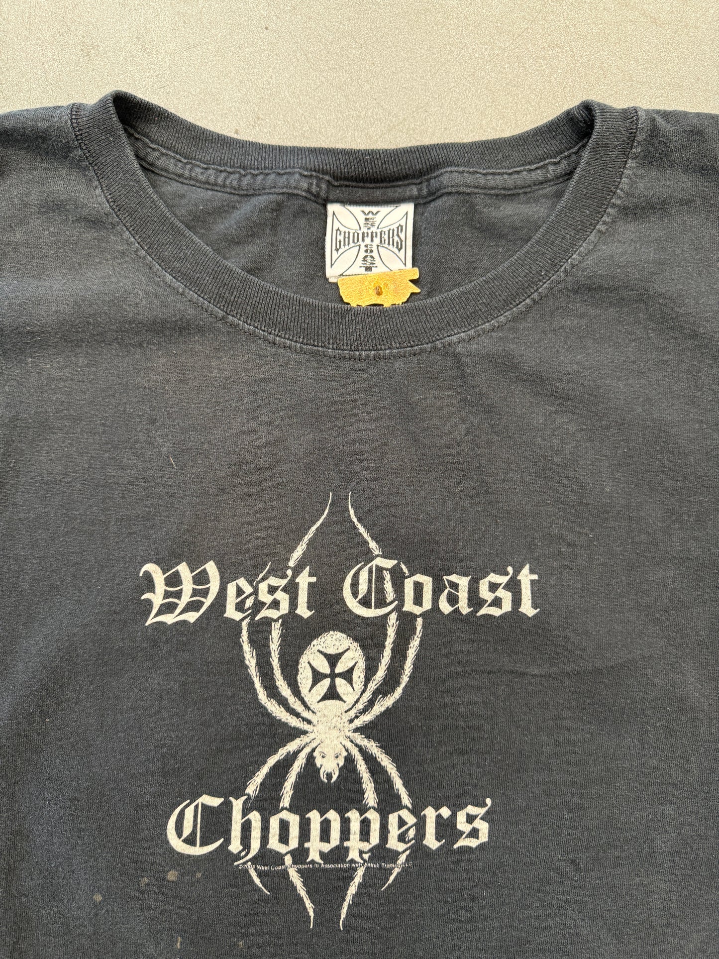 2004 WEST COAST CHOPPERS SPIDER WEB LONGSLEEVE TEE (WEST COAST CHOPPERS TAG)